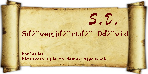 Sövegjártó Dávid névjegykártya