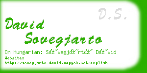 david sovegjarto business card